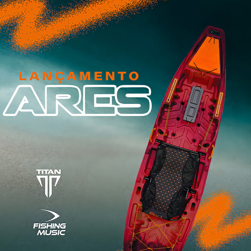 Caiaque De Pesca Ares Titan + Cadeira Confort E Remo Cor Tempestade