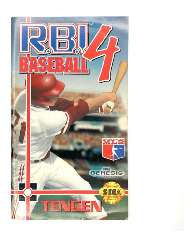 Rbi Baseball 4 - Manual Original De Sega Genesis R.b.i.