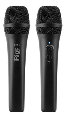 Irig Mic Hd2 Microfono De Condensador Digital Usb Lightning Color Negro