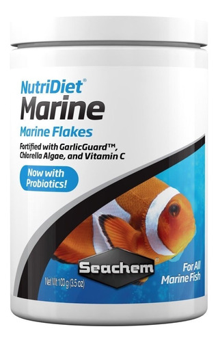 Seachem Ração Nutridiet Marine Flakes Probiotics 100g
