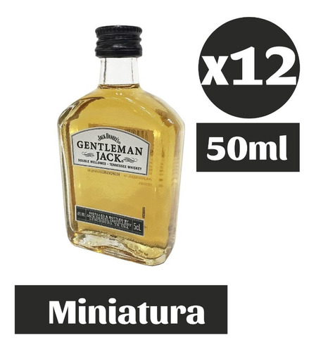 12x Whiskey Jack Daniels Gentleman Miniatura 50ml Botella