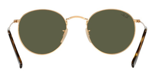 Lentes De Sol Round Metal Plateado Flash Ray-ban