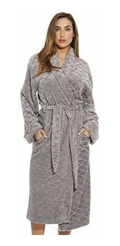 Just Love 6340-lt Grey-s Kimono Bata - Batas De Baño Para Mu