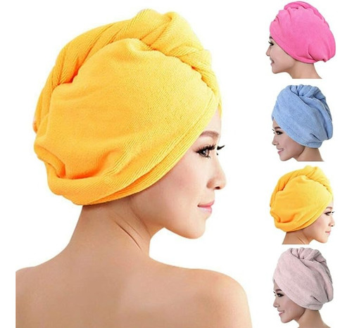 Toalla Turbante Microfibra Para Secar Cabello Color Surtidos