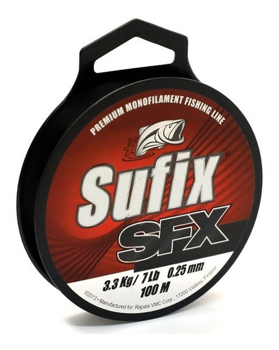 Linea De Monofilamento Sufix Sfx 100 Metros 20 Lbs