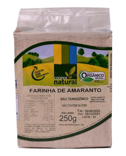 Kit 6x: Farinha De Amaranto Orgânico Coopernatural 250g