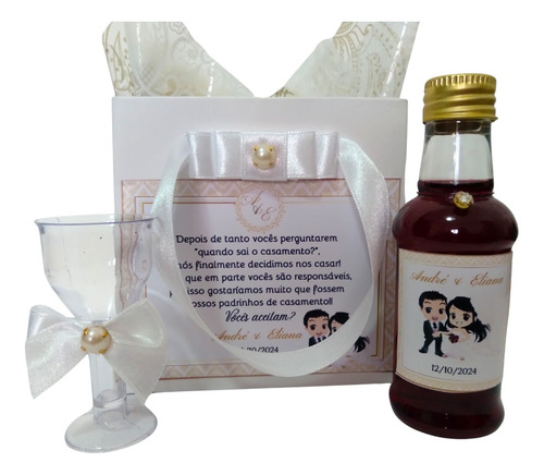 Mini Vinho Personalizado Presente/ Casamento Kit/ 15und