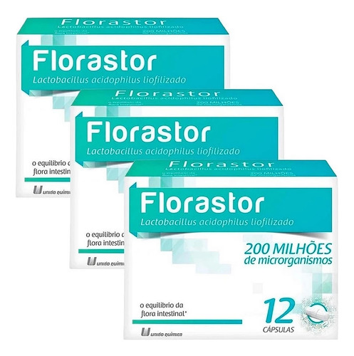 Kit 3 Florastor Probiótico 12 Cápsulas 2517530