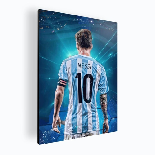 Cuadro Decorativo Moderno Poster Lionel Messi 84x118 Mdf