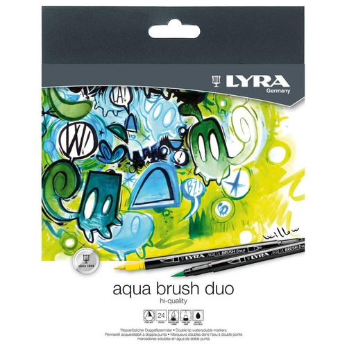 Lyra Aqua Brush Duo - Set 24 Marcadores Doble Punta