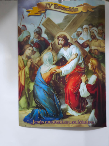 Poster Decorativo Viacrucis 28x40 Pack De 20 Juegos 15 Pzas
