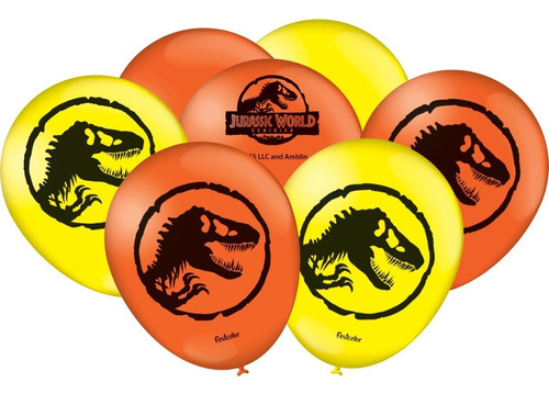 Balão - Bexiga Jurassic World 3 - 25 Unidades