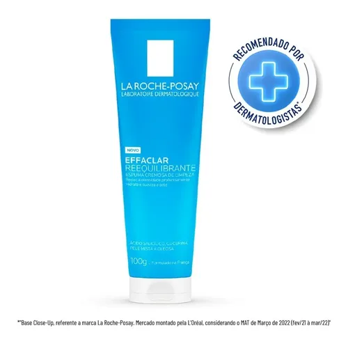 Espuma Cremosa de Limpeza Facial Effaclar Reequilibrante La Roche-Posay, 100g