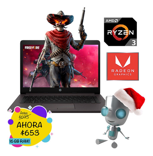 Imagen 9 de 9 de Laptop Hp 14 Ryzen 3 Superior A I5 /1tb/16gb/128ssd/256ssd