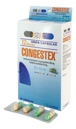 Congestex Gripa Caja 60 Cap - Unidad a $1108