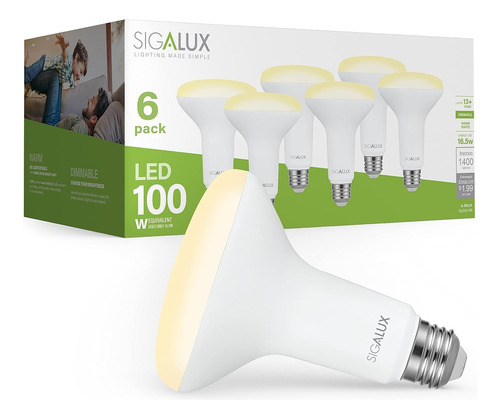 Sigalux Luces Led De Inundacion Para Interiores, Bombilla Le