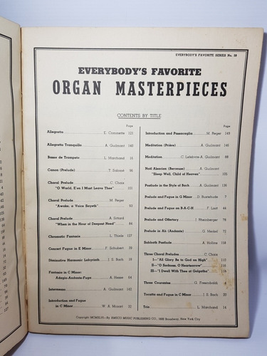 Imagen 5 de 9 de Antiguas Partituras Organ Masterpieces N°59 1936 Mag 56592