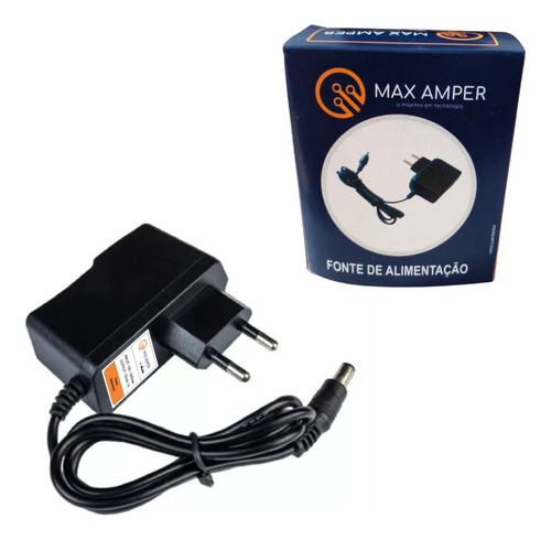 Fonte De Alimentação 12v 1a Com Plug P4 De 5,5 Mm X 2,1 Mm