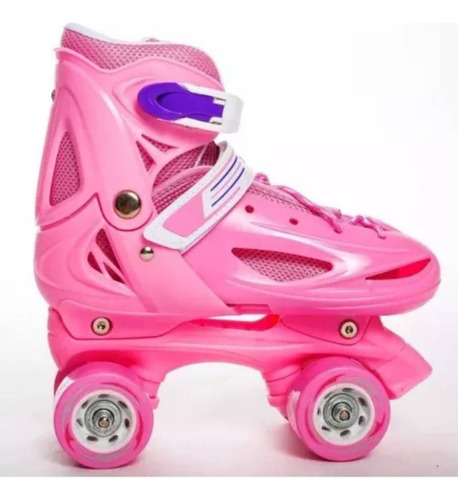 Patines 4 Rueda Ajustable Para Niña Rosados Patines Roller