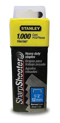 Graffette Stanley Resistenti Da 12 Mm, Confezione Da 1000 Pezzi: Per Coperture, Isolamento E Lavori Pesanti.