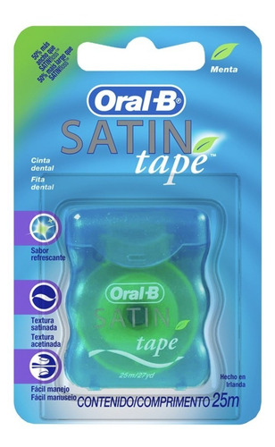 Hilo Cinta Dental Oral-b Satin Tape Menta 25 Metros