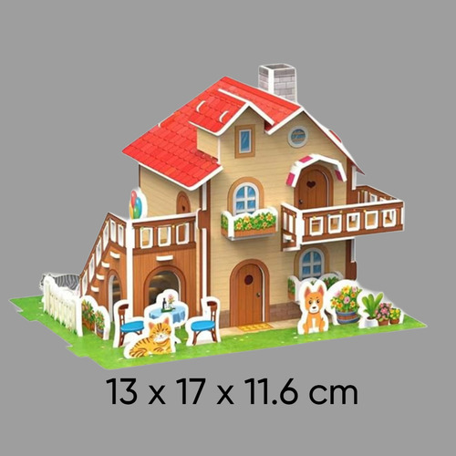 3 Piezas De Rompecabezas 3d Casitas De Cartón Para Niños