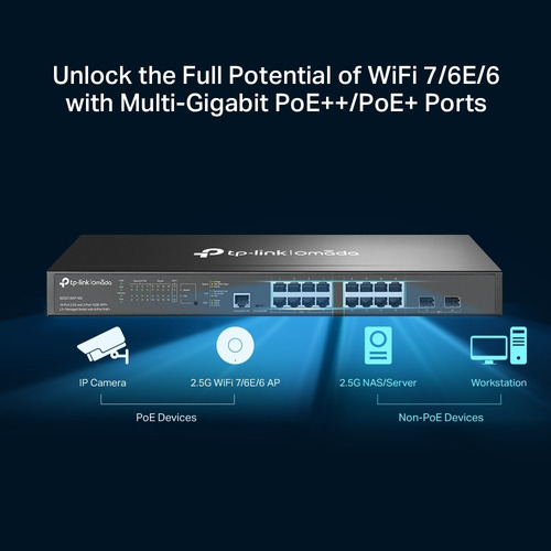 Tp-link Sg3218xp-m2 Switch 16 Puertos 2.5g Omada 8port Poe