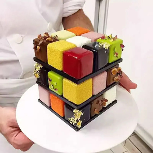 Molde Cubo Rubick Silicon Reposteria Resinas Chocolate Jabon