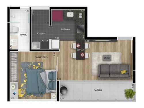 Imagem 16 de 17 de Apartamento Com 1 Dormitório À Venda, 48 M² Por R$ 285.000,00 - Parque Campolim - Sorocaba/sp - Ap1163 - 68032770