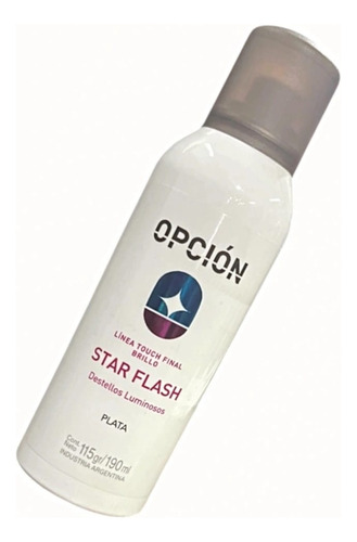 Opcion Star Flash Destellos Luminosos Cabello Color Plata