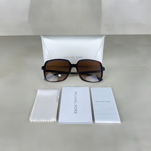 Óculos de sol Michael Kors Solar MK2098U tamanho 56 armação marrom y lente marrom