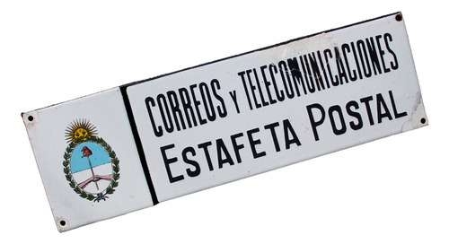 ¬¬ Cartel Enlozado Antiguo / Correos Telecomunicaciones Zp