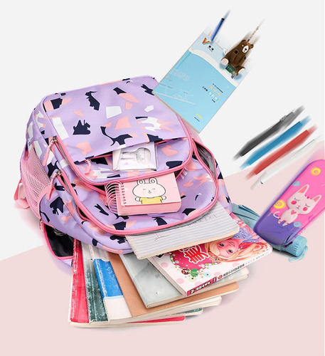 Mochila Moda Niñas Mochila Escolar De Gran Capacidad