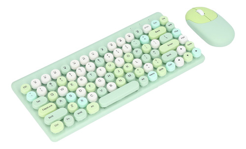 Teclado Y Ratón Usb, Inalámbrico, Bonito Mix De Colores, 86