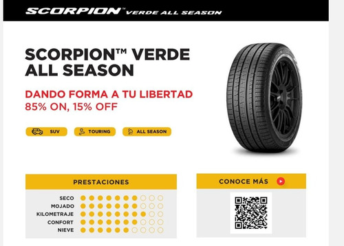 Llanta 235/55r19 Pirelli Scorpiion Verde 101v V