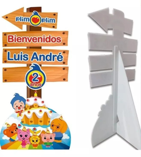 Figura Coroplast Letrero Bienvenida 1m Plim Plim
