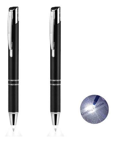 Bolígrafo Iluminado Led Con Luz Para Escribir 2 Unidades