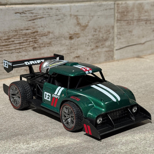 Carrinho Controle Remoto Super Speed Drift Com Luz E Fumaça Verde Drift