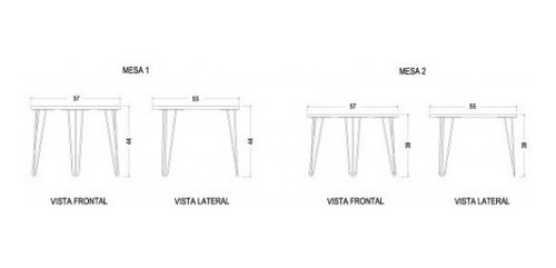Set 2 Mesas Vintage Livingood