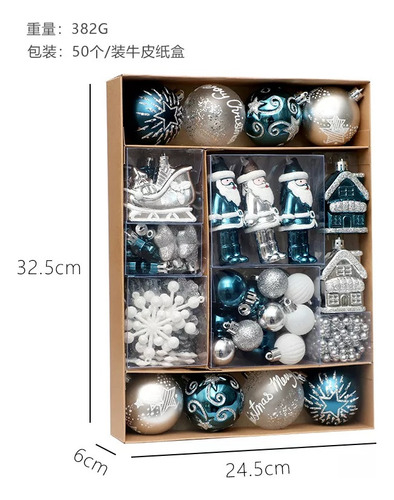 New 50 Colgantes Decorativos Para Árboles, Esferas Navideñas