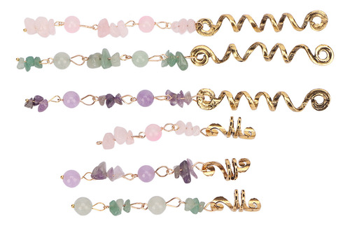 Juego De 6 Piezas De Joyas Para Rastas, Color Verde, Rosa Y