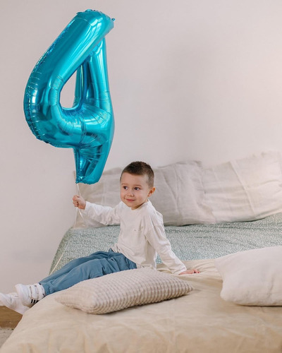 Globo De Número 4 Para Decoración De Fiesta De 4 Años
