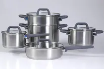 Comprar Juego De Ollas Oster Acero Inoxidable 9 Piezas Beaufor Plata Color Plateado