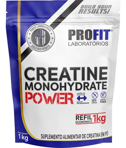 Creatina Monohydrate Power em Pó Refil 1000g Profit Sem Sabor