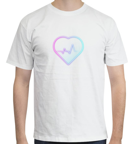 Playera Heartbeat Neón - Ritmo Cardíaco - Corazón - Amor