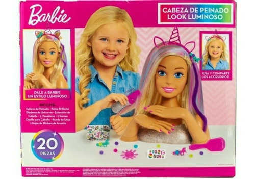 Barbie Cabeza Peinados Look Luminoso Original Nueva Mattel