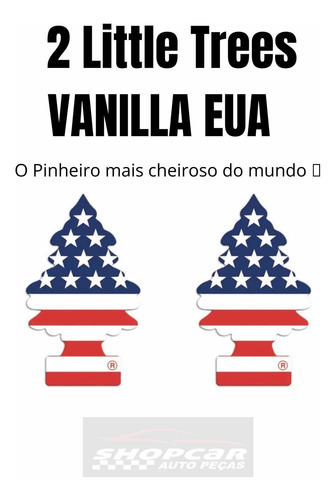 Imagem 1 de 4 de 2 Little Trees Aromatizante Cheirinho Carro Vanilla Eua