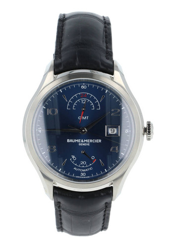 Baume & Mercier Clifton: Acero, Azul, Gmt, Piel.