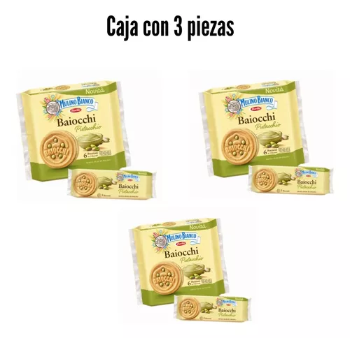 Galletas Italianas Baiocchi Pistache 3pack De 168g C/u