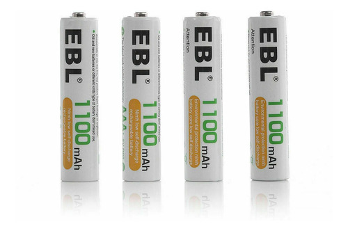 Pilas Recargables Triple Aaa Ebl Baterías 1100 Mah Reales